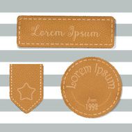Leather labels collection - EPS 10
