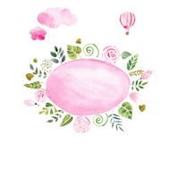 wreath of painted watercolor N2