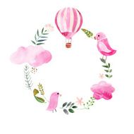 wreath of painted watercolor N4