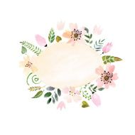 wreath of painted watercolor N5