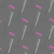 Barber hairdresser salon seamless pattern