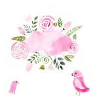 frame of painted watercolor N2