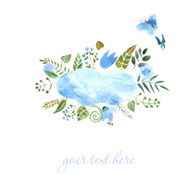 frame of painted watercolor N3