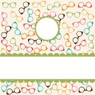 Seamless colorful pattern with glasses
