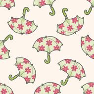 Umbrella cartoon seamless pattern background