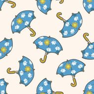 Umbrella cartoon seamless pattern background N5