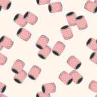 hair products theme curlers cartoon seamless pattern background