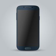 Realistic blue mobile phone Illustration image