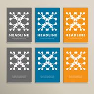 Set of six covers with abstract patterns