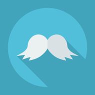 Flat modern design with shadow icon mustache N57