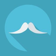 Flat modern design with shadow icon mustache N83