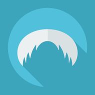 Flat modern design with shadow icon mustache N84