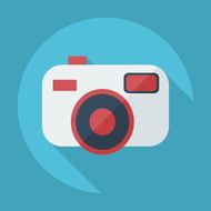 Flat modern design with shadow camera icon N4