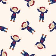 Halloween party costume cartoon seamless pattern background N2