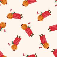 Halloween party costume cartoon seamless pattern background N4