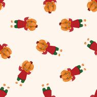 Halloween party costume cartoon seamless pattern background N5
