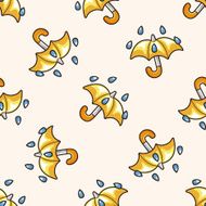 Umbrella cartoon seamless pattern background N14