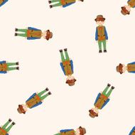 boy man cartoon seamless pattern background N2