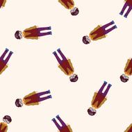boy man cartoon seamless pattern background N9