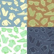 Collection of menswear backgrounds Vector