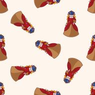 people party dress cartoon seamless pattern background