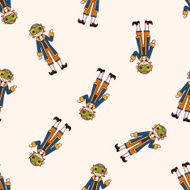 people party dress cartoon seamless pattern background N6
