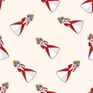 people party dress cartoon seamless pattern background N8