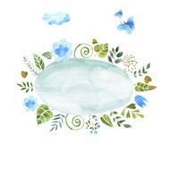wreath of painted watercolor N6