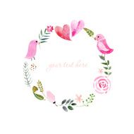 wreath of painted watercolor N7