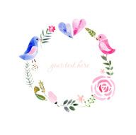 wreath of painted watercolor N8