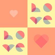 Romantic illustration for Valentines Day wedding