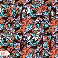 abstract autumn leaf seamless background vector
