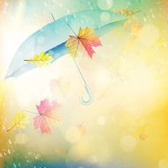 Umbrella symbol with text block EPS 10