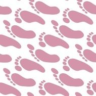Seamless diagonal pattern or background with pink feet decor