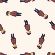 boy man cartoon seamless pattern background N13