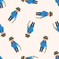 boy man cartoon seamless pattern background N24