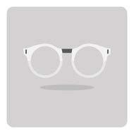 Vector of flat icon glasses N2