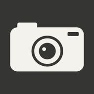 Flat in black and white mobile application camera N2