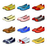 Set of summer female shoes
