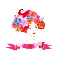 Girl with flowers in her hair N3