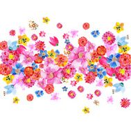 background from watercolor colorful flowers N6