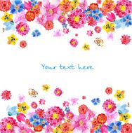 background from watercolor colorful flowers N7