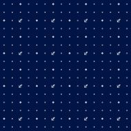 Vector seamless nautical deep pattern with dots and anchors