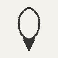 Flat in black and white mobile application necklace