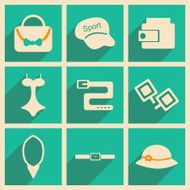 Flat with shadow concept and mobile application accessories N3