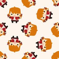 hair designer cartoon seamless pattern background