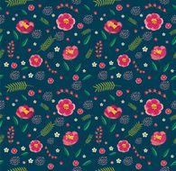 Seamleass pattern retro floral frame collection for wedding vec