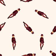 boy man cartoon seamless pattern background N28