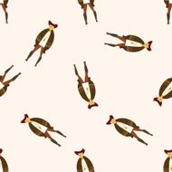 boy man cartoon seamless pattern background N33