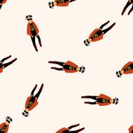 boy man cartoon seamless pattern background N35